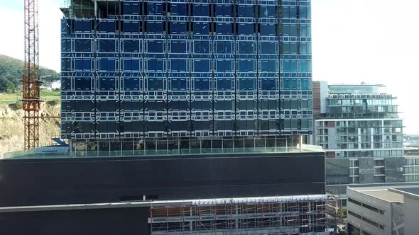 Aerial Drone shot of Bokaap Wale Street and Green Point between Strand Street and Rose Street in Cap alt