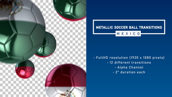 Metallic Soccer Ball Transitions - Mexico