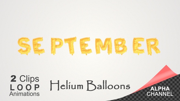 September Month Celebration Helium Balloons