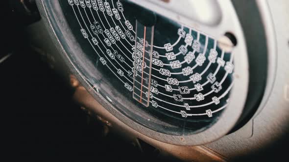 Vintage Analog Radio Dial Scale From Wartime Submarine Searching Radio Stations alt