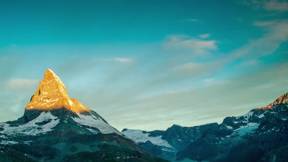 Matterhorn alps switzerland mountains snow peaks ski timelapse sunrise dawn alt