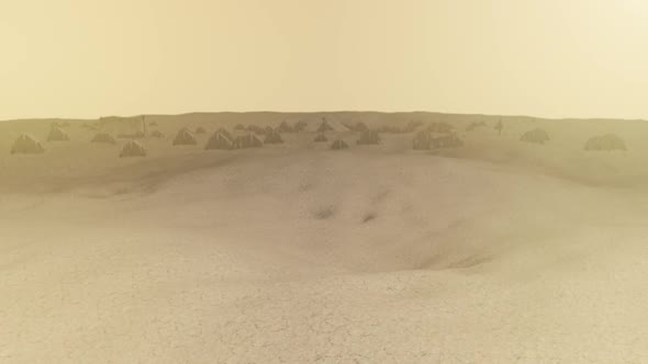 Ancient Tent Camp in a Hot desert alt