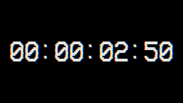 VHS Playback Screen Time Code - 1 Minute Length