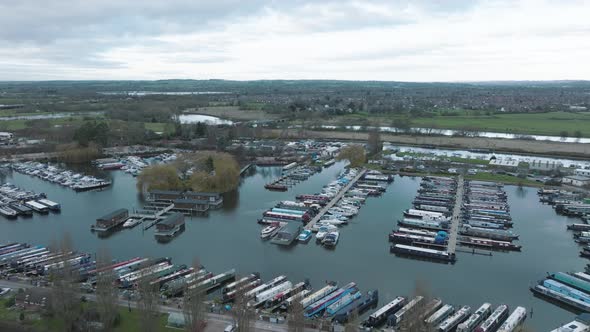 Inland Marina, River Trent, Sawley, Nottingham, UK, Boat Mooring, Narrowboats, Leisure Cruisers