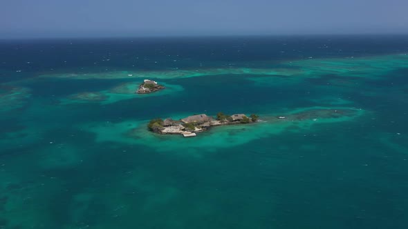 Beautiful Tropical Island Scenery Aerial View