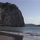 Calm Waves on Sea, Beach from Black Sand, Rocky Shores Pacific Ocean. Time Lapse - VideoHive Item for Sale
