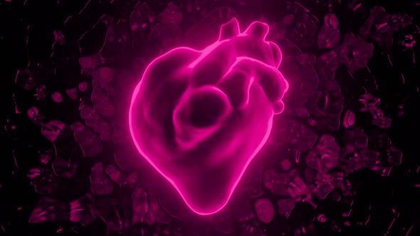 Animation with Beating 3d Heart alt
