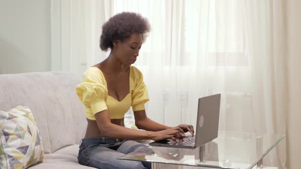 a African American Woman Freelancer Work From Home