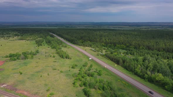 Drone Shooting of the Foreststeppe Nature in Russia