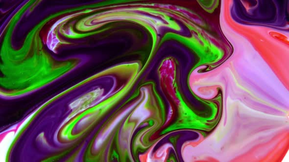 Colorful Liquid Ink Colors Blending Burst Swirl Fluid 95