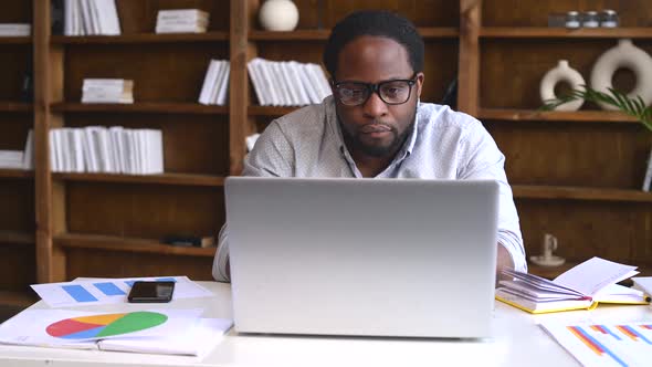 African American Man Raised Fists Up Celebrating Success alt