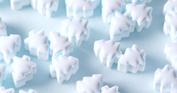 Blue christmas tree candy alt