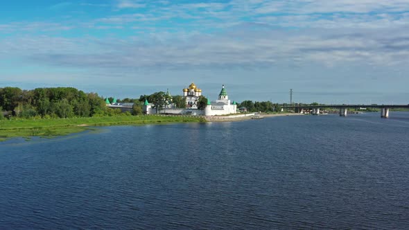 Aerial View of Ipatievsky Monastery in Kostroma alt