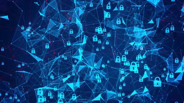 Key Icon With Abstract Line Network Technology Concept alt