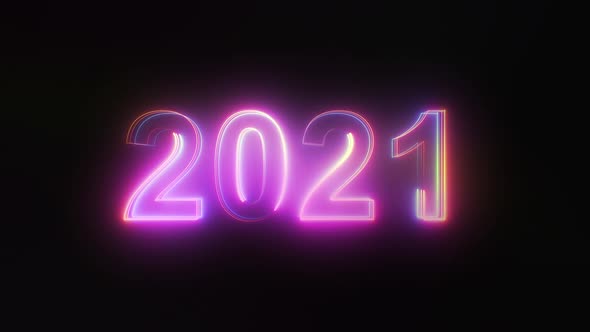 Multicolored Neon Text 2021 alt
