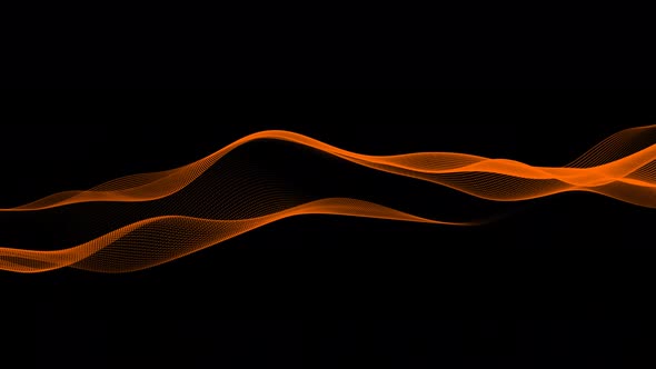 Brown Color Digital Particle Line Wave Animation alt