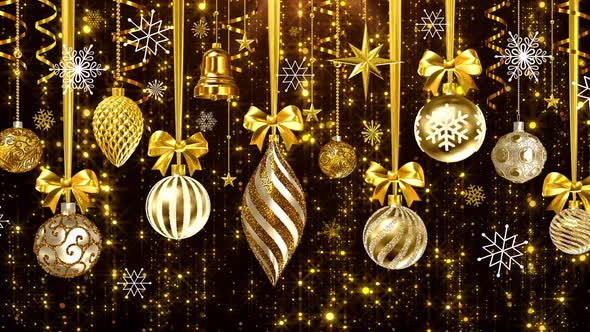 Gold Christmas Tree Decorations  alt