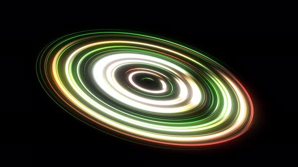 Abstract Glowing Gradient Circle Round Animation