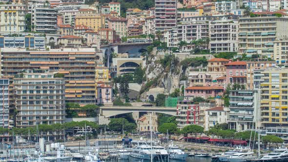 Monaco Church Sainte Devote Bridge Principality Mountain City State Timelapse alt