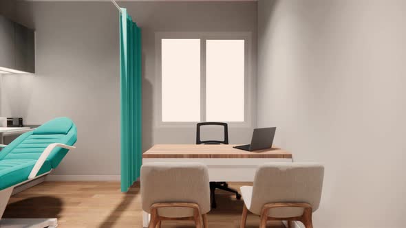 3d rendering room clinic.Hospital,health care concept. alt