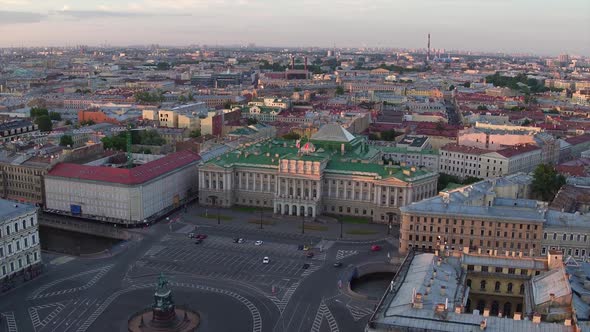 Aerial View of the Historic Center of St. Petersburg, Russia alt
