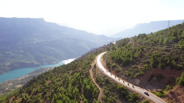 Aerial view of Ermenek is a town and district of Karaman Province in Turkey. alt