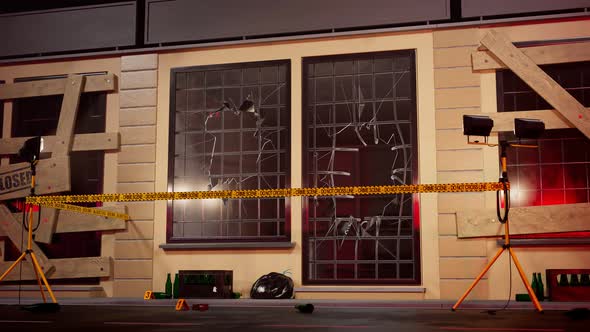 Store brake-in due to strikes, rioting, rebellion. Burglary at a small store. alt