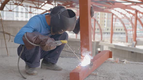 Welding at a Construction Site