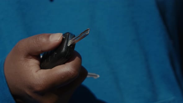 A beauty shot of the flipping of a key before inserting it. alt