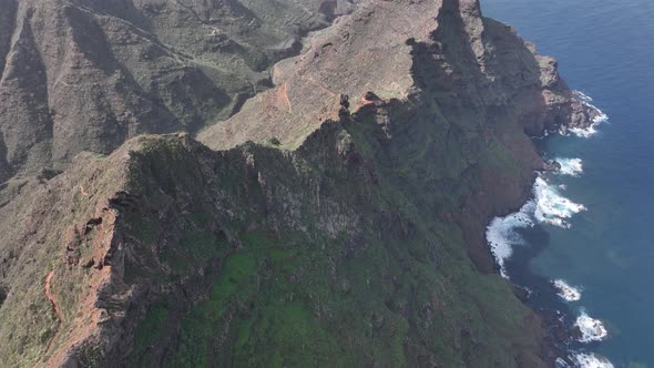Mountain Aerial of Cliffs High Mountains Along the Atlantic Coast Line alt