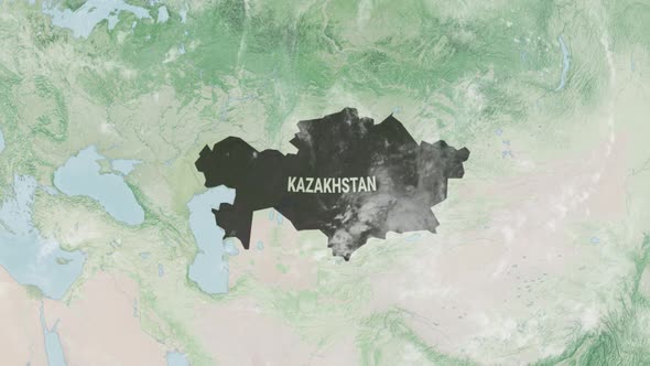 Globe Map of Kazakhstan with a label