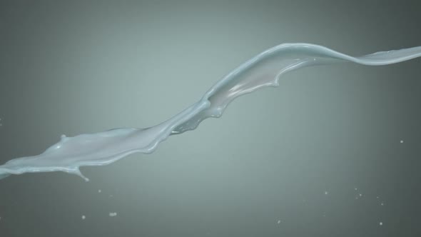 Milky blue liquid splash, Slow Motion alt