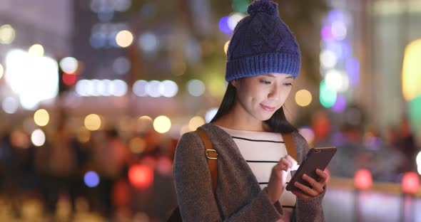 Woman use of mobile phone  alt