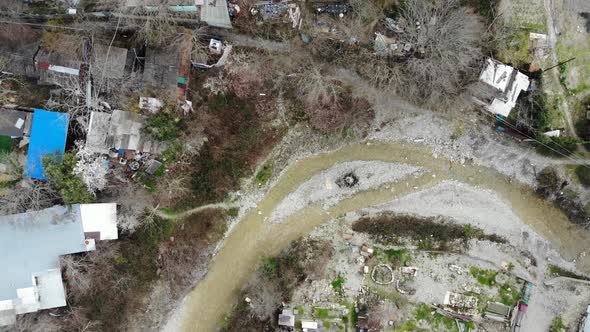 Riverbed from a height.