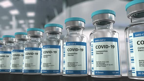 COVID19 Coronavirus Vaccine Production Line Looped Video