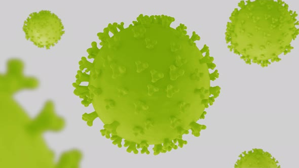 Coronavirus Green and White Background - Ver1
