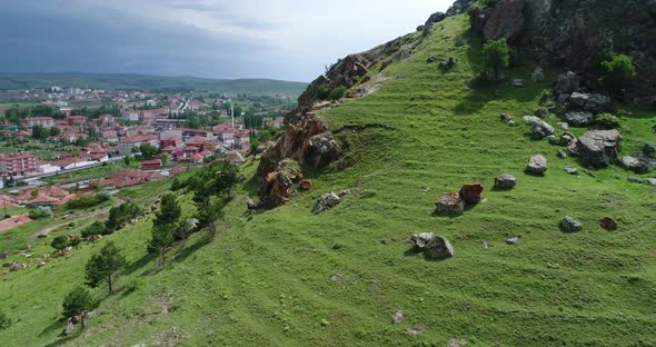 Village Rock And Hill Aerial View 4