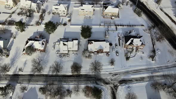 Aerial View Over the Private Individual Houses Town Residential Gardens alt