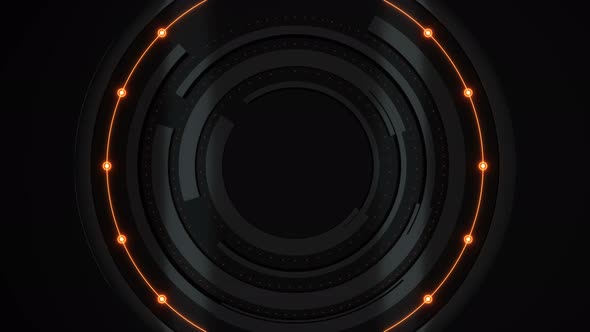 Futuristic Broadcast Circles Orange