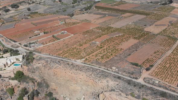 Aerial drone video from western Malta, Mgarr area, Fomm ir-Rih bay. alt