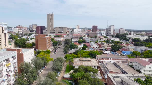 The Bulawayo Central Business District from the Samuel Parirenyatwa Street. alt