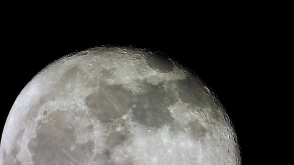 8K Craters on Moon With Mega Zoom