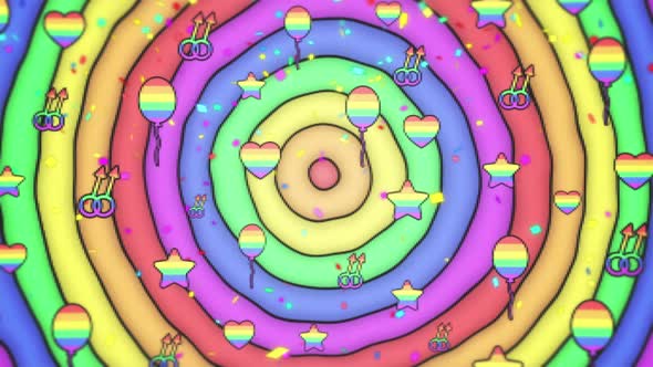 LGBTQ Pride Colorful Background Loop