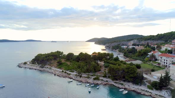 Coastline of Hvar Croatia alt