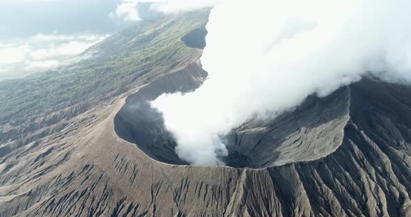 Aerial view Bromo Volcano, East Java, Indonesia