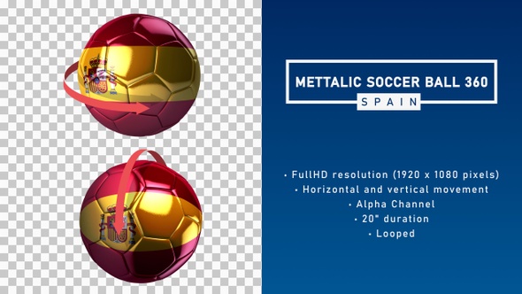 Metallic Soccer Ball 360º - Spain
