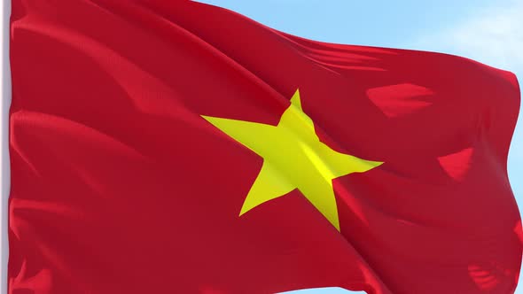 Vietnam Flag Looping Background