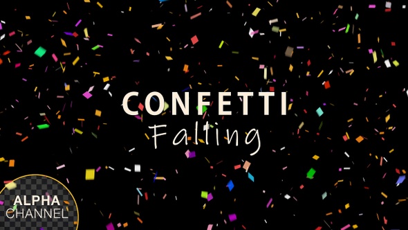 Multi Colored Confetti Falling alt