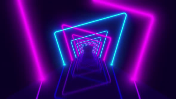 Abstract Neon Light tunnel