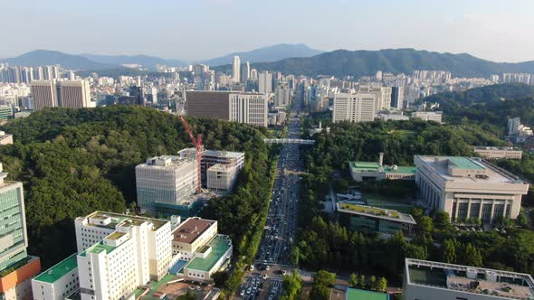 Asia Korea Seoul Banpo Dong City Duilding Car Traffic
